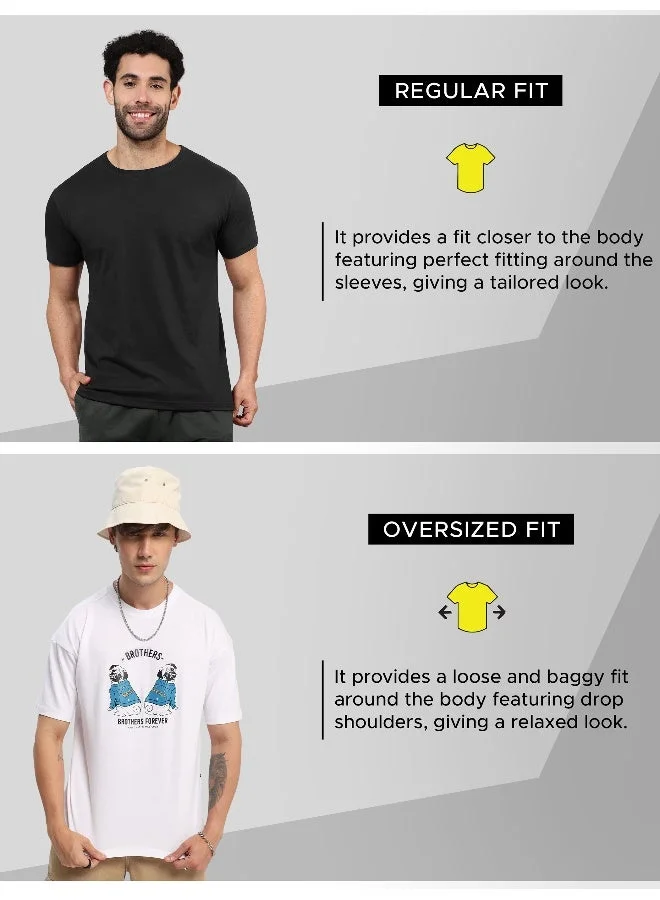 بيونغ تيشيرت رجالي مطبوع بأكمام واسعة إخوة للأبد